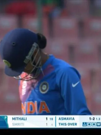Smriti Mandhana Wicket Fall IND V PAK Video ICC Womens WT20 2016