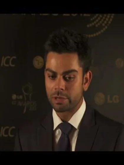 Virat Kohli reacts to winning the ICC ODI Cricketer of the Year Award