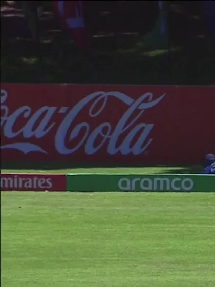 R Hossan with a Four vs. England