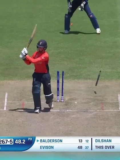 ICC U19 CWC: SL v ENG – Madushanka flattens Balderson's stumps