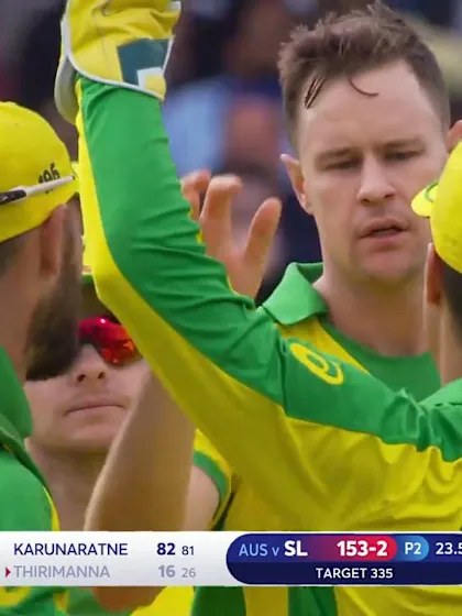 Logo of CWC19: SL v AUS - Thirimanne thin edges to Carey