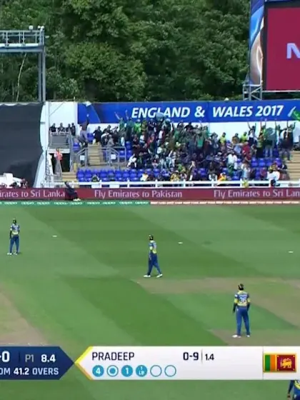 WICKET: Fakhar Zaman is dismissed by Nuwan Pradeep for 50