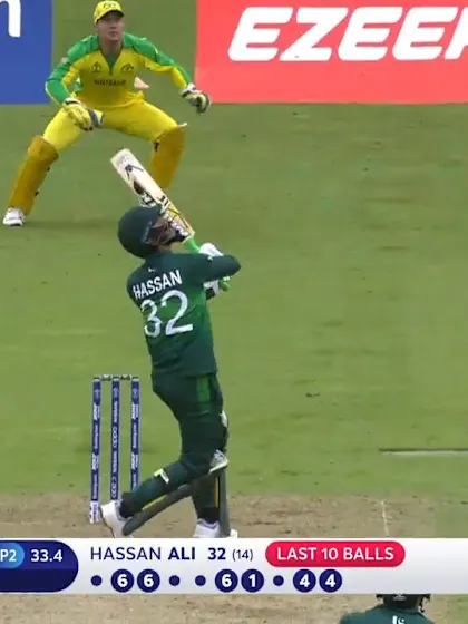 Logo of CWC 19: AUS v PAK – Hassan Ali departs for a thrilling 15-ball 32