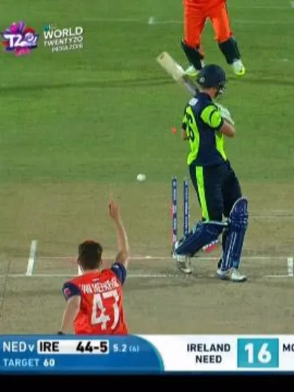 Ireland wicket Losses v Netherlands Video ICC WT20 2016