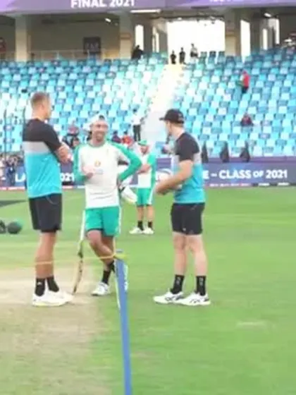 A look around the warm-up of the T20 World Cup final