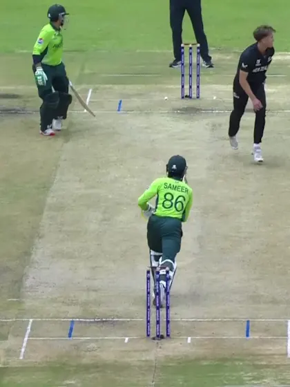 Sameer Ahmed Minhas with a Four vs. New Zealand