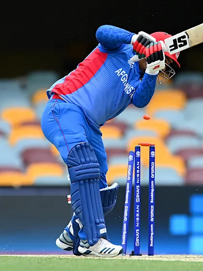 Logo of Hazrat Zazai clean bowled and Shaheen Afridi has two wickets in two overs | T20WC 2022