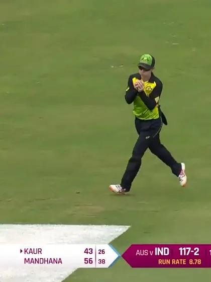 IND v AUS: Harmanpreet Kaur falls after breezy 43 off 27 balls