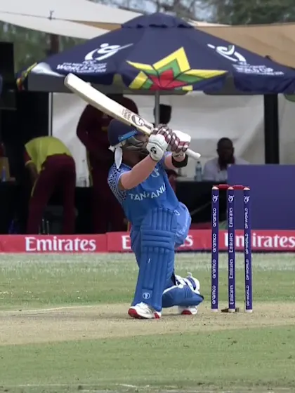 Darpan Jobanputra with a Four vs. West Indies