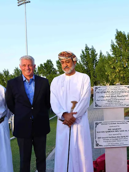 David Richardson attends inauguration of Oman Cricket Academy