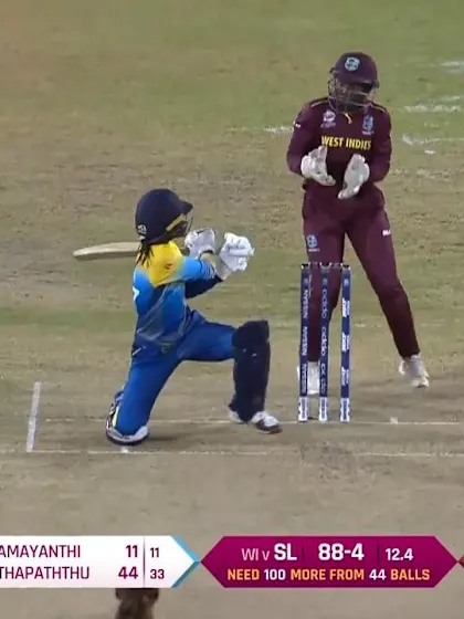 WI v SL: Damayanthi falls for a run-a-ball 11