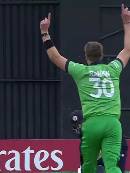 Rankin claims the prize wicket of Kyle Coetzer for 61