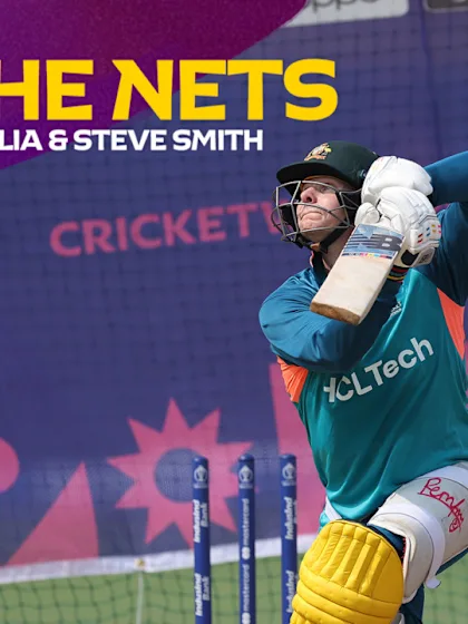 At the nets with Australia star Steve Smith and Mark Howard | CWC23