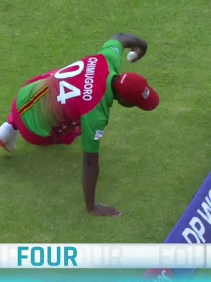 Azizul Hakim Tamim with a Four vs. Zimbabwe