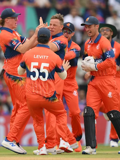 Logan van Beek hits his straps for Netherlands | NED v NEP | T20WC 2024