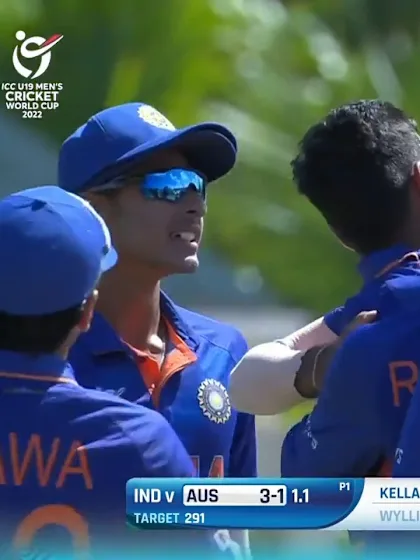 Logo of Ravi Kumar gets Teague Wyllie | IND v AUS | ICC U19 Men’s CWC 2022