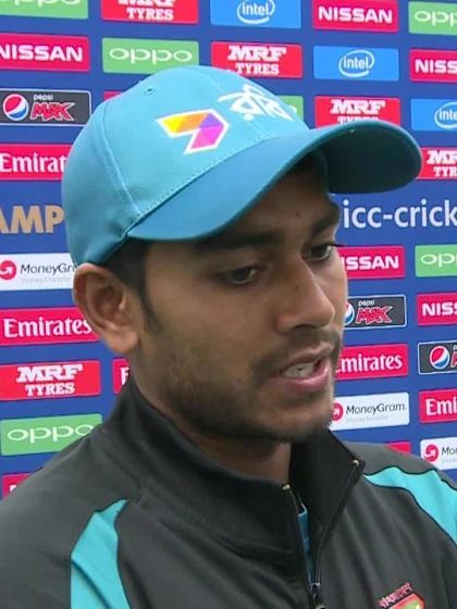 Logo of Mehedi Hasan speaks in the mixed zone
