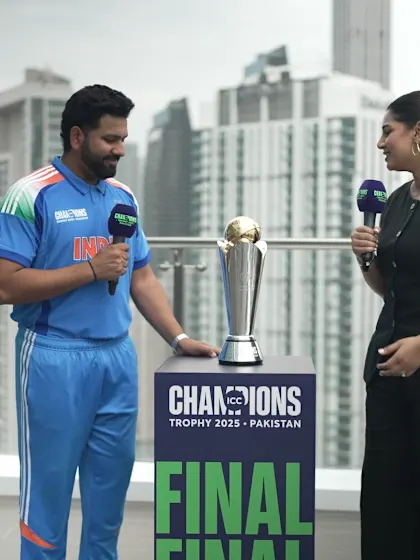 Logo of Rohit Sharma dives into India's Champions Trophy 2025 triumph.