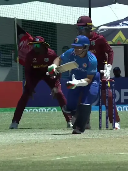 Mahboob Khan with a Four vs. West Indies