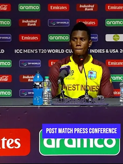 Akeal Hossein (West Indies player) post-match Press Conference - 8th June 2024