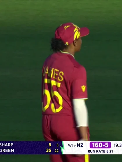Izzy Sharp - Wicket - West Indies vs New Zealand