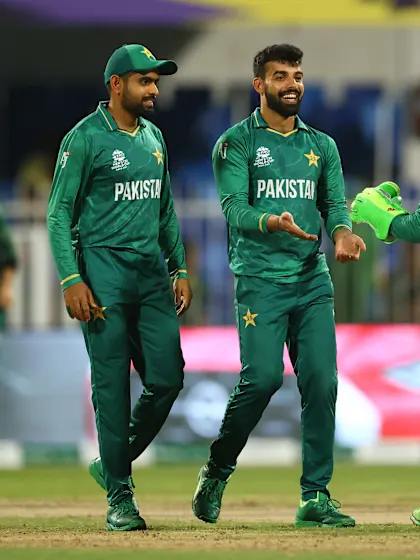 Pakistan crush Scotland in fifth straight win to set up Australia semi-final