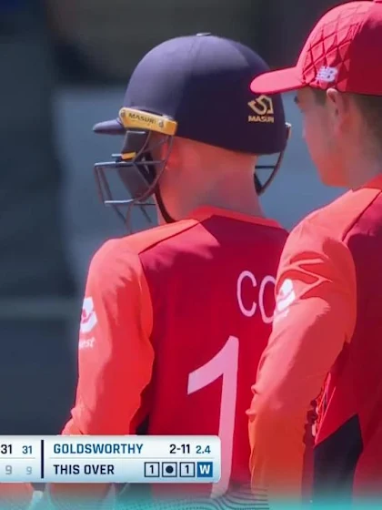 ICC U19 CWC: SL v ENG – Goldsworthy traps Ahan to claim his second wicket