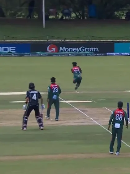  ICC U19 CWC: NZ v BAN – Joy takes a stunner to send back Lellman