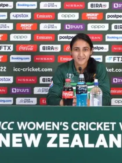Logo of Bismah Maroof ‘excited to be back’ | Pakistan Arrival Presser | CWC22