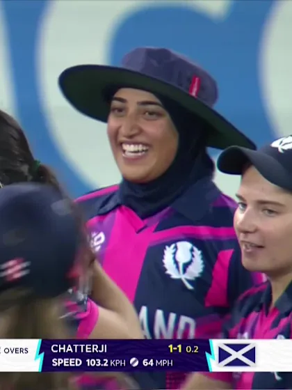 Logo of Hayley Matthews - Wicket - West Indies vs Scotland