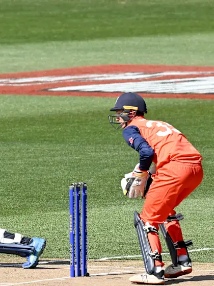 Logo of Wicket - Michael van Lingen - Namibia v Netherlands - ICC T20WC 2022