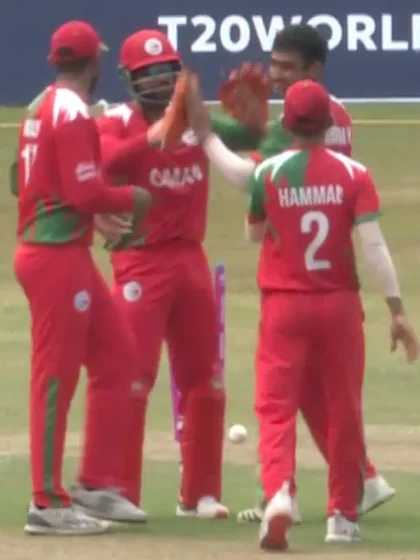 Nadeem Khan clean bowls Clive Madande | T20WC 2026 Warm-ups