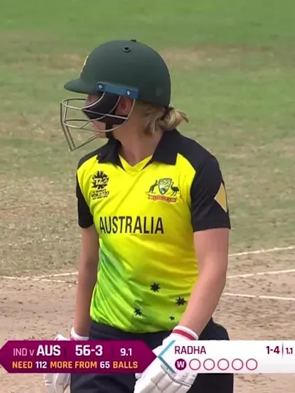 IND v AUS: Meg Lanning is caught off Radha Yadav