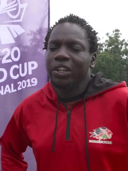 Men's T20WCQ Africa Final, Botswana v Kenya - Kenya captain Shem Ngoche reacts to abandoned match