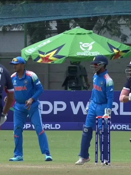 Nitish Sudini with a Four vs. India