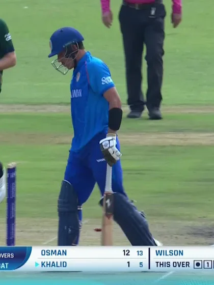 Khalid Ahmadzai - Wicket - Afghanistan vs Ireland