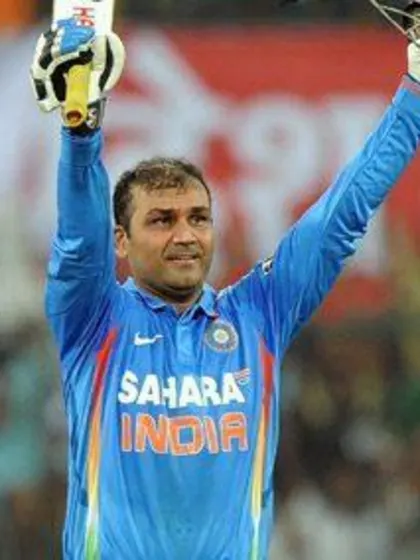 Sehwag rises in ODI rankings after record innings