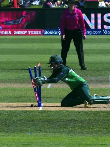 Logo of WICKET: Rowe short on a quick single