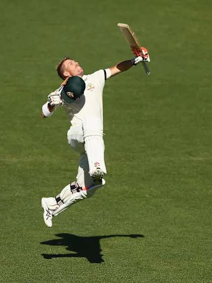 Australia pulls ahead after Warner ton