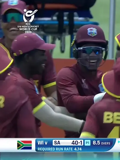 Jorich Schalkwyk - Wicket - West Indies vs South Africa