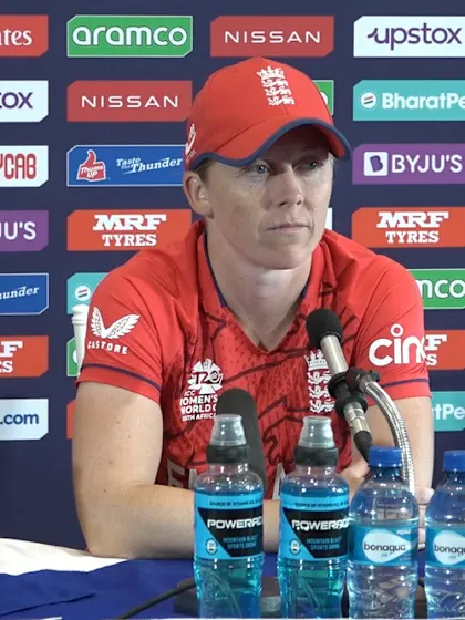 24 February - Cape Town - England Captain Heather Knight post-match press conference