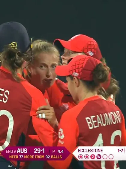 AUS v ENG: Sophie Ecclestone clean bowls Alyssa Healy