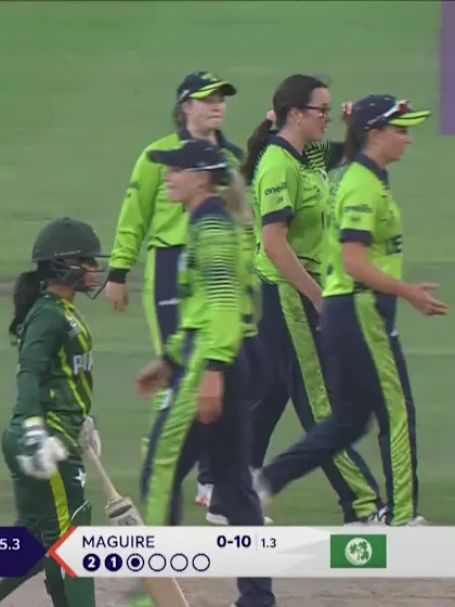 Wicket-Javeria-Wadood-Pakistan-Women v Ireland ICC T20WC 2023