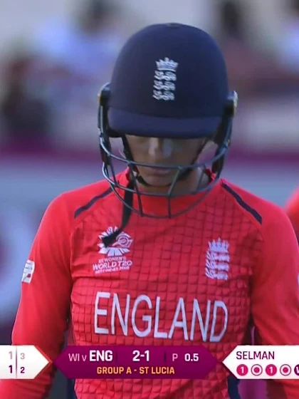 WI v ENG: Wyatt falls to Selman in the first over
