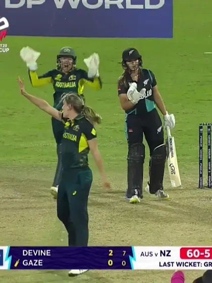 Logo of Izzy Gaze - Wicket - Australia vs New Zealand