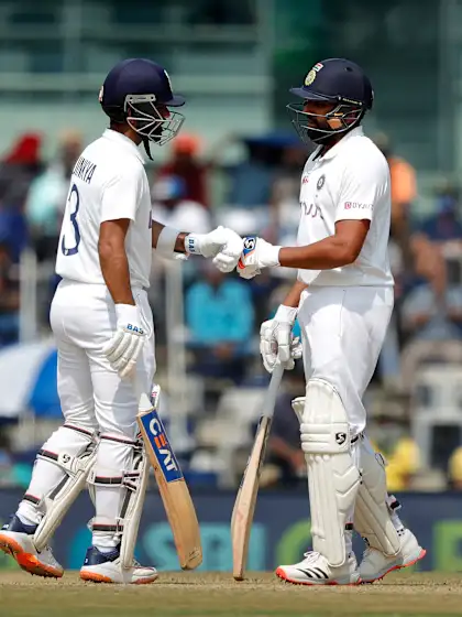 England fight back with late strikes after Rohit and Rahane's solid show