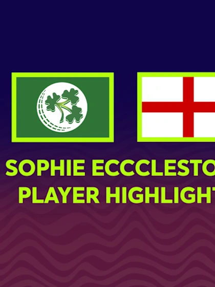 Logo of Sophie Ecclestone's three-for restricts Ireland | Women's T20WC 2023