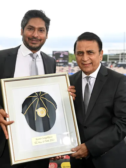 Kumar Sangakkara honoured with commemorative cap | ICC Hall of Fame 2021