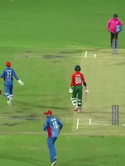 Logo of Wicket - Afif Hossain - Afghanistan v Bangladesh ICC T20WC 2022