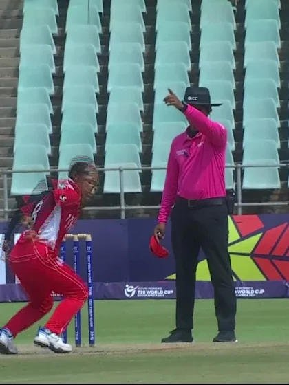 Wicket-Adel-Zimunu-Zimbabwe-U19s-Women v Indonesia-U19s-Women ICC U19W T20WC 2023